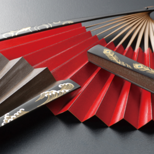 Persimmon Tannin & Lacquer Folding Fan